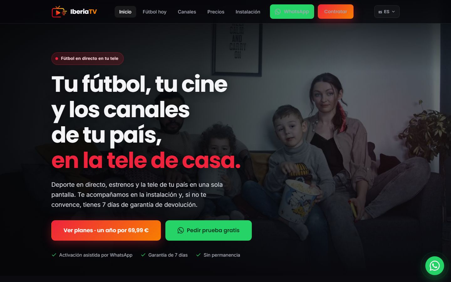 Portada de IberiaTV: tu fútbol, tu cine y los canales de tu país